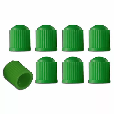 8X GREEN Plastic Tire Valves Air Dust Cover Stem Caps For Wheel Car SUV Bike  • $1.49