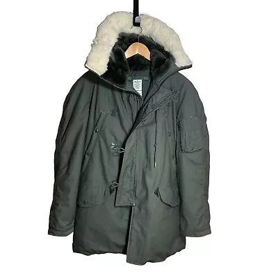Vintage Military Parka Extreme Cold Weather Coat Men Small Type N-3B Jacket • $78