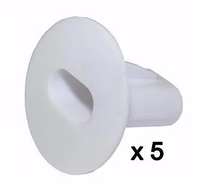 £6.89 • Buy Plastic Hole Tidy Wall Grommet Sky Twin Double Coax Aerial Cable Entry WHITE X 5