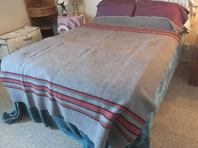 Pendleton Camp Wool Throw Blanket Heather Gray Made In USA Vintage • $124.95