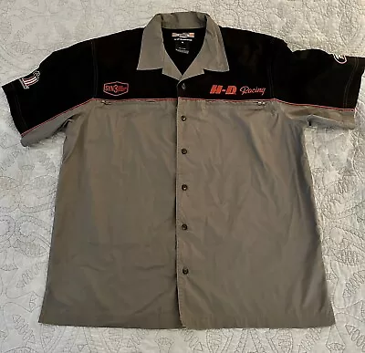 Harley Davidson Men's H-D Racing Colorblock Mechanic Style Shirt Size XL • $24.99