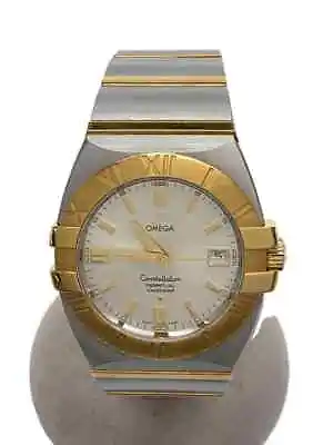 Omega Constellation Double Eagle Date Perpetual Silver Gold Quartz Mens Watch • $5994.35