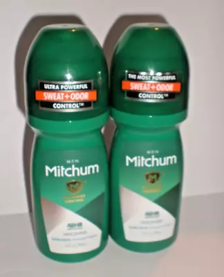 (2) MEN MITCHUM ADVANCED CONTROL 48hr PROTECTION UNSCENTED INVISIBLE ROLL ON • $26.66