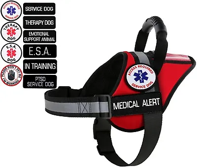 Medical Alert Service Dog Harness Vest Patches | Working Dogs |ALL ACCESS CANINE • $33.96