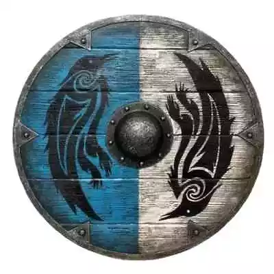 £21.60 • Buy Viking Shield Medieval Eivor Valhalla Raven Battleworn Knight Templar Ornaments
