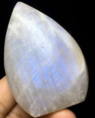 104G  Rare Color White Moonstone Quartz Crystal Healing Reiki Stone A863 • $2.25