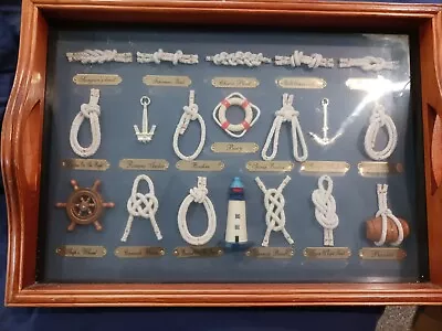 Nautical Knot Picture / Sampler / Tray - Good Used Condition • £50