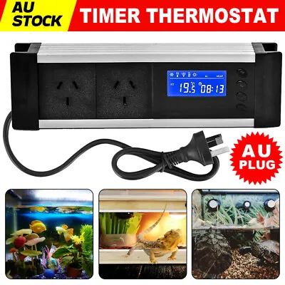 $34.95 • Buy LCD Reptile Aquarium Digital Day/Night Timer Temperature Thermostat Controller
