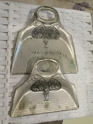 Farberware Table Crumb Catchers Vintage Dust Pans Nickel Silver Set Of 2 Vintage • $18