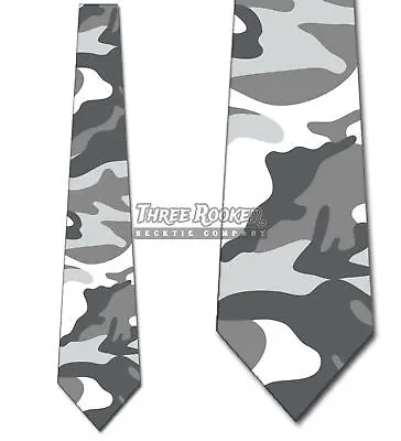 Camo Ties Mens Winter Camouflage Hunting Necktie • $18.75