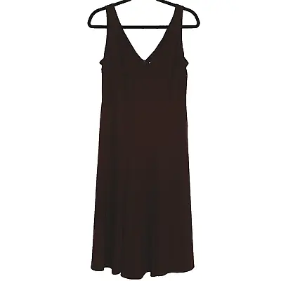 Worthington Womens Fit & Flare V-Neck Stretch Sleeveless Dress Size 10 Brown NWT • $21.75