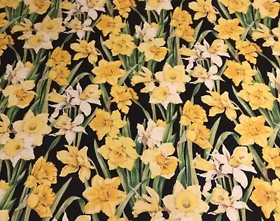 Daffodils Nutex Fabric 100% Cotton Fat Quarter. 50 X 54cm Craft Sewing  • £3.50