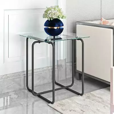 Modern Side Table Tempered Glass Coffee Table End Table For Living Roombedroom • $54