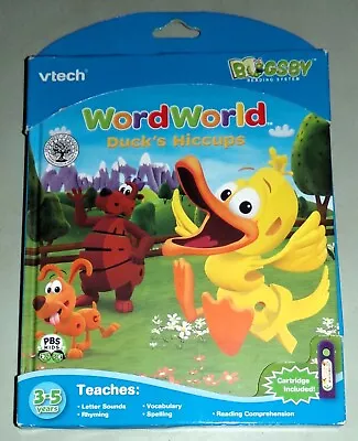 VTech Bugsby Reading System WordWorld Duck's Hiccups PBS Book & Cartridge NEW • $9.99