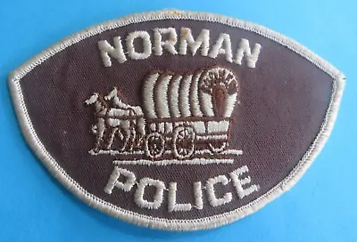 £5 • Buy NORMAN  POLICE  'USA'       EMBROIDERED  CLOTH  BADGE            Unused