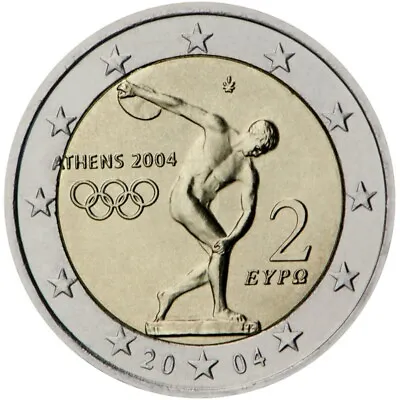 Greece - 2 Euro Commemorative 2004 Athens Olympic Games UNC  FREE SHIPPING • $9.95