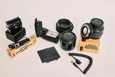 Contax 645 Accessories Battery Holder MP-1 MFB-1A Vacuum Insert MFB-1A & More • $300
