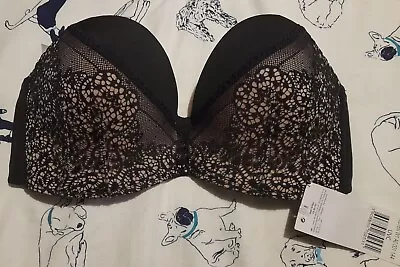 Wonderbra Ultimate Strapless Bra 24A BNWT Black Lace Underwired • £22