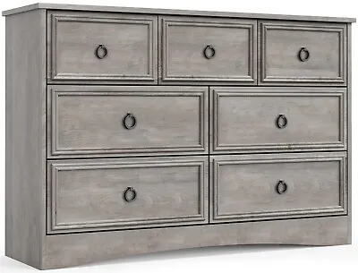 7 Drawers Dresser Double Wood Storage Dressers Chests Of Drawers For Bedroom • $229.98