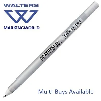 Sakura Gelly Roll Basic Bright White 08 Gel Pen | 0.4mm Line Width | 1 Pen • £3.69