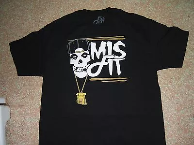 MISFIT  By Flat Fitty  Gold Chain Jesus Brand NEW In Bag Black T-shirt XL!!!! • $3.10