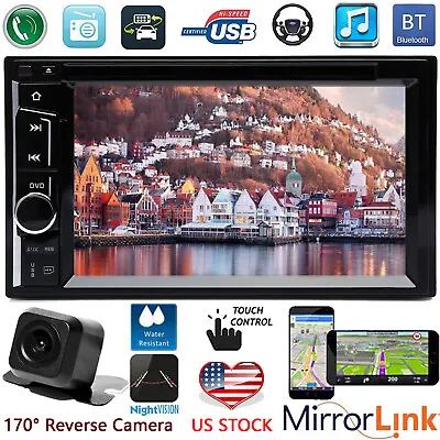 $133.72 • Buy HD Car Stereo CD DVD Player Double DIN Mirror Link W/ Camera For Chevrolet GMC