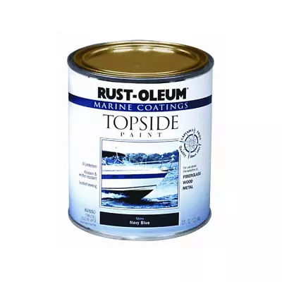 Rust-Oleum Navy Blue Marine Coatings Topside Gloss Boat Paint Quart 32 Ounces  • $139.63