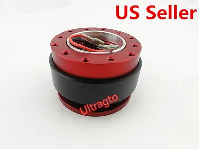 Universal RED BALL BEARING 6 Bolt Steering Wheel Quick Release Hub Adapter Kit • $29.99