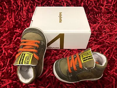 Sneaker Boy Babybotte Size 18 Green/Khaki New • £29.73