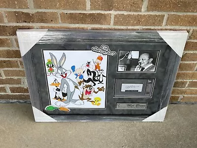 Mel Blanc Signed Looney Tunes Cut Autograph Framed Display Beckett Authenticated • $1499.99