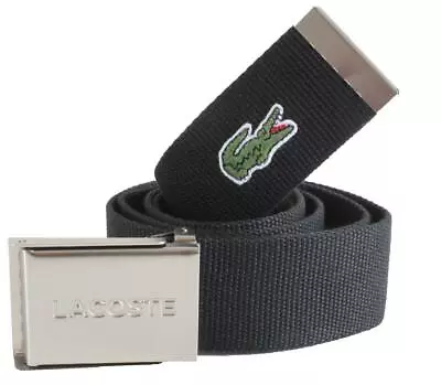 Lacoste Mens Webbed Belt - Black • $49.95