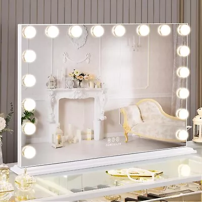 FENCHILIN Hollywood Mirror With Lights 18 LED Bulbs -!!  Read Description !! • £74.50