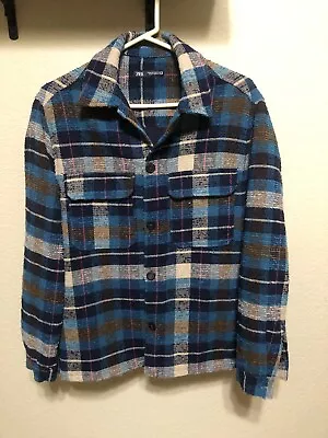 Zara Textured Plaid Overshirt Size M • $10