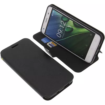 Case For Acer Liquid Z6E Book-Style Protective Case Phone Case Book Black • £24.68