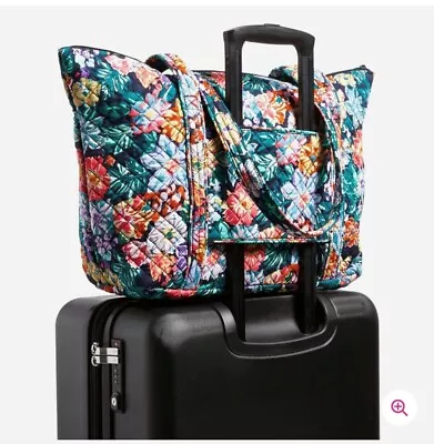 VERA BRADLEY MILLER TRAVEL BAG HAPPY BLOOM Carry-on Tote Trolley Sleeve $120 NWT • $60