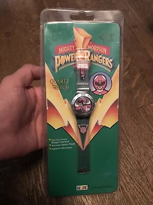 Mighty Morphin Power Rangers Quartz Watch Kimberly Pink Ranger 1994 Vintage NIB • $40