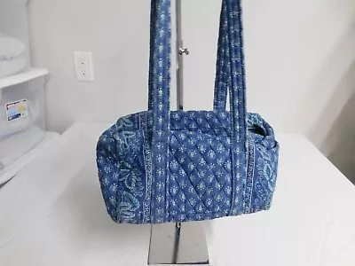 Vera Bradley Small Duffle Style Purse Indigo VGUC • $11.39