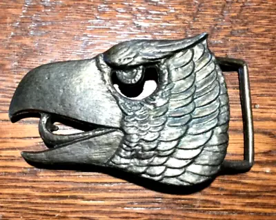 1970s Screaming Eagle Figure Head Brass Metal Belt Buckle By Accurate Brand • $32