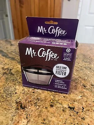 Mr. Coffee 12 Cup Reusable Gold Tone Coffee Filter Open Box • $12.95
