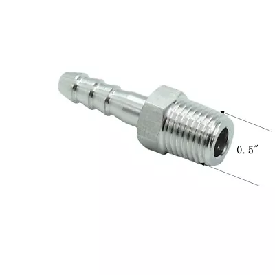 Stainless 304 Hose Barb Fitting 1/4  Hose Barb X 1/4 NPT Male Adapter • $6.99