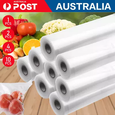 +20 Rolls Vacuum Food Sealer Saver Bag Seal Storage Commercial Grade 20/25/28X6M • $28.69