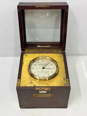 1982 Germany Original Marine Quarz Maritime Wooden Box Wempe Chronometer Clock • £475.81