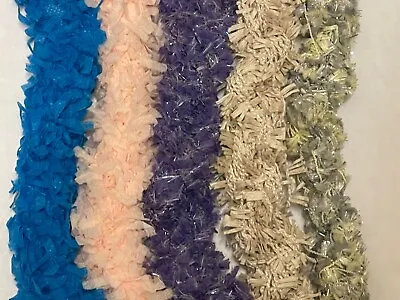 £3.19 • Buy Job Lot Bundle Yarn Wool Crafts Pom Pom Fancy Eyelash Ribbon 5x 10 Meters #23