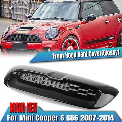 Gloss Black Front Bonnet Scoop Air Vent Intake For Mini Cooper S R55 R56 R57 R58 • $51.85