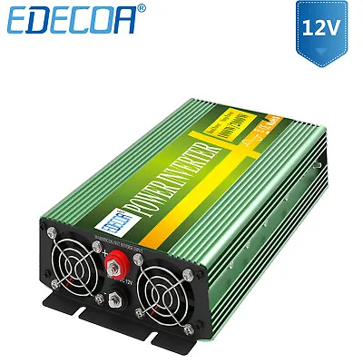 £115.86 • Buy EDECOA Pure Sine Wave Power Inverter 1000W 2000W 12V To 240V Converter Dual USB
