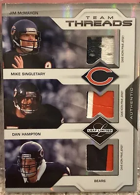 2007 Leaf Limited - McMahon/Singletary/Hampton - Team Threads Jersey /25 - #TT2 • $118.95