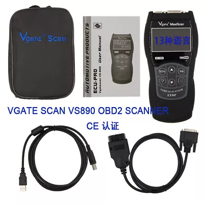 VS890 OBD2 SCANNER OBD13 Languages CE Certified • $66.49