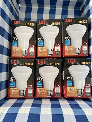 Pack Of 6 — LGI Tech LED R20 Dimmable 5.5W 2700K Warm - Bulb 25000 Hour Life • $8