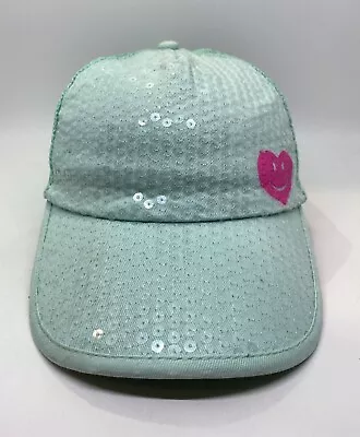 Sequins Cap Hat Youth Girl Adjustable Light Blue Poly Cotton  • $10