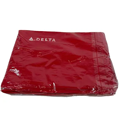 $17.50 • Buy NEW Delta Airlines Embroidered Logo Lap Blanket Red Flight Trip Throw Airplane